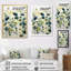 «Blue Green Botanical Elegance», art mural botanique abstrait-591045869-591045868