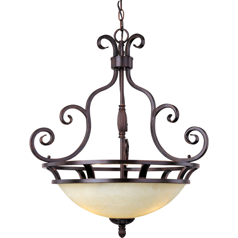 3 - Light Unique/Statement Pendant, Oil Rubbed Bronze