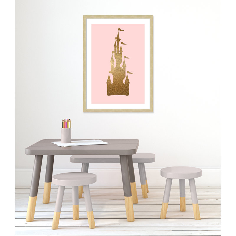 Fairytale 1, impression sur papier, H 36,5 po x l 26,5 po x P 0,63 po, Encadré plat champagne