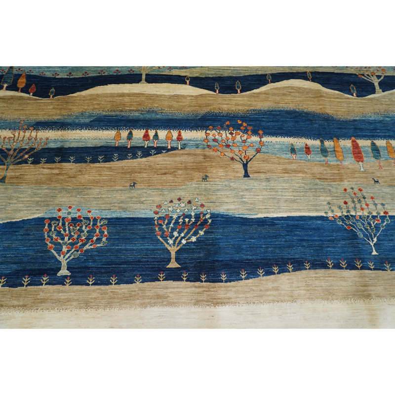 One-of-a-Kind Rectangle 9'9" x 13'4" Hand Knotted Area Rug