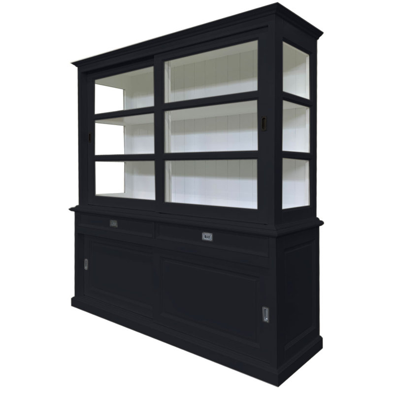 Stiles Display Cabinet, Grey Anthracite