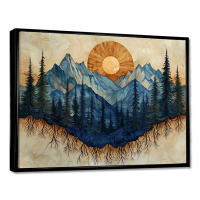 Geovoni Mountain Forest Pine Tree Roots I - Art mural de montagnes pour le salon