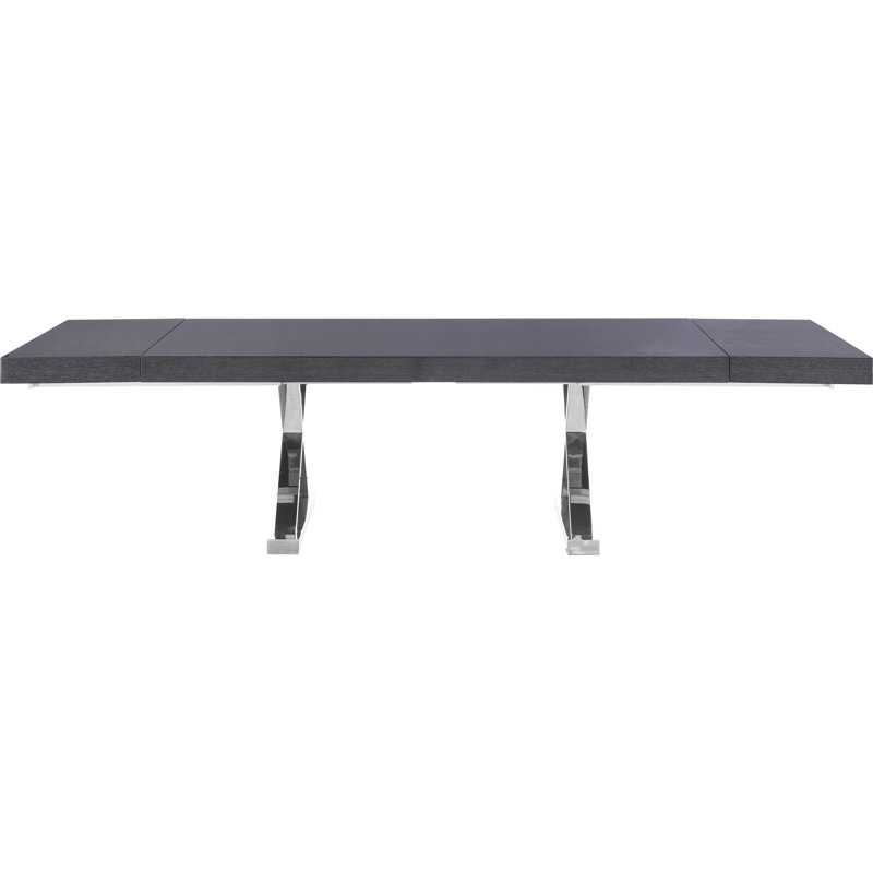 Woolum Metal Base Dining Table, Gray, Silver
