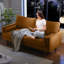 Canapé Masterson moderne, canapé en velours de 58 pouces pour le salon, coussins à ressorts, coussins modernes à assemblage facile avec coussin décoratif pour petits espaces-357766199