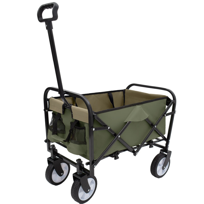 Chariot pliable avec chariot à sangles Minimeetall, Vert d’armée