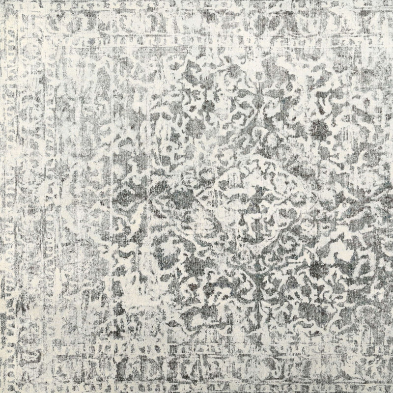 Tapis beige contemporain, Carré 7 pi