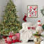 Arbre de Noël 4 pieds pleine forme avec 150 lumières UL - branches mixtes PE / PVC, 673 pointes, base large pour les espaces spacieux, structure à charnières, support en métal stable-846449414