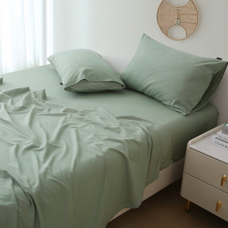 Ensemble de draps Solayne 1800 Series, Ensemble de draps pour très grand lit avec 3 piè, Vert