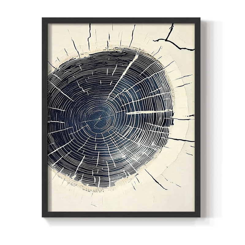 «Abstract CCXV III», reproduction encadrée - prête à être accrochée, H 20 po x l 16 po, Noir