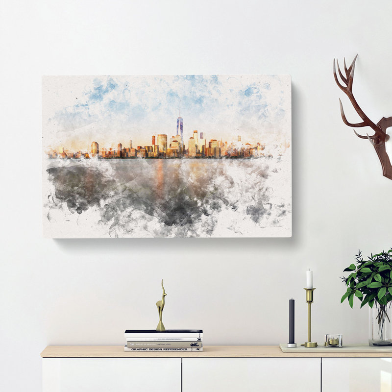The New York Skyline - Wrapped Canvas, 60cm H x 91cm W x 3cm D