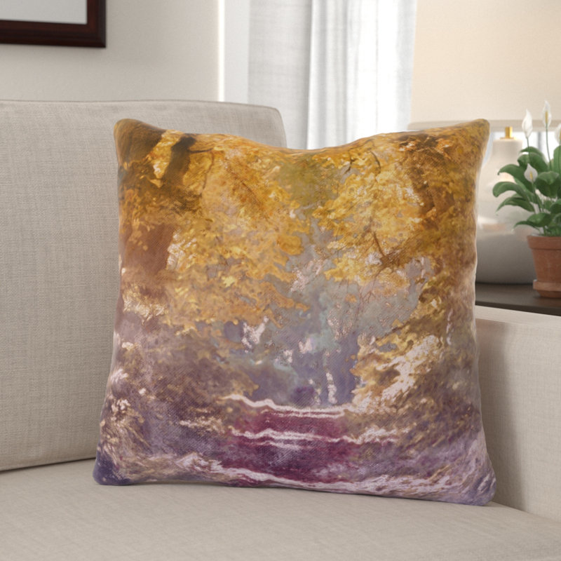 Eddins Outdoor Reversible Throw Pillow, Microsuede, Indoor