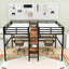 Lit mezzanine simple et simple en métal avec ports USB, tablettes, bureau, garde-robe et garde-corps-201406263