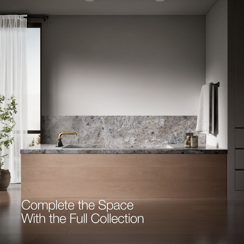 Tone Bath Faucet Trim With Diverter Spout, Vibrant Brushed Moderne Brass