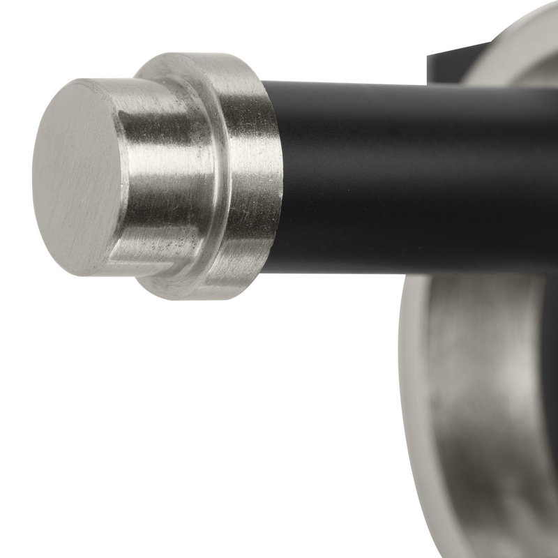 Cassell 14.5" Matte Black and Brushed Nickel Vanity Light with Clear Glass Shades