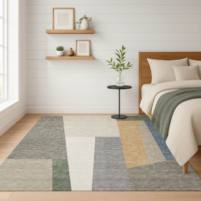 Tapis géométrique intérieur / extérieur lavable à la machine Chantille ACN2446