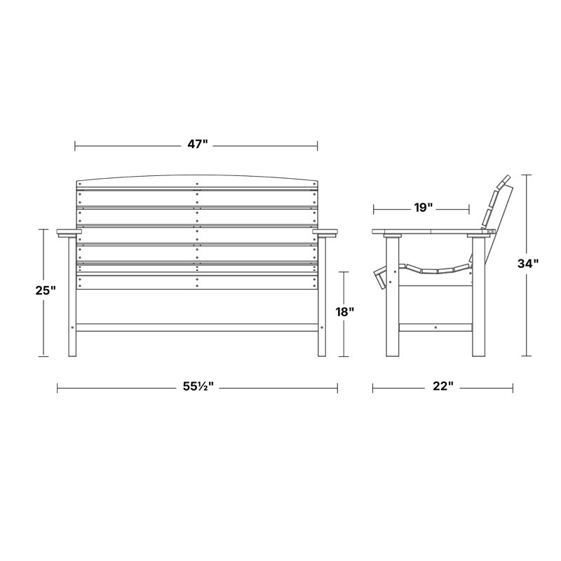Banc d'extérieur classique, Vert pelouse
