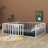 Diocles Metal Floor Bed Frame with Fence & Door-887592374-887592371