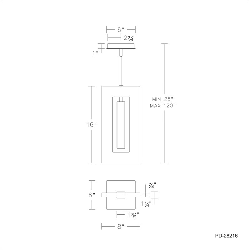 Mini-luminaire suspendu 1 lumière Cambia