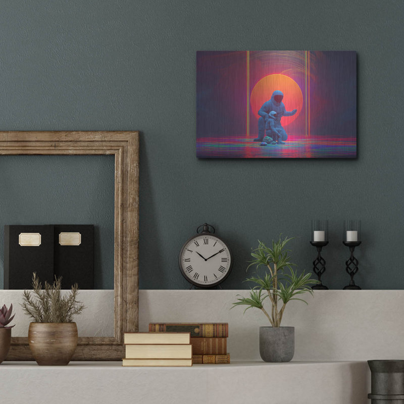  «Orbit Of Fatherernal» par Ann Klee, art mural en métal, 16 po x 12 po, H 12 po x l 16 po