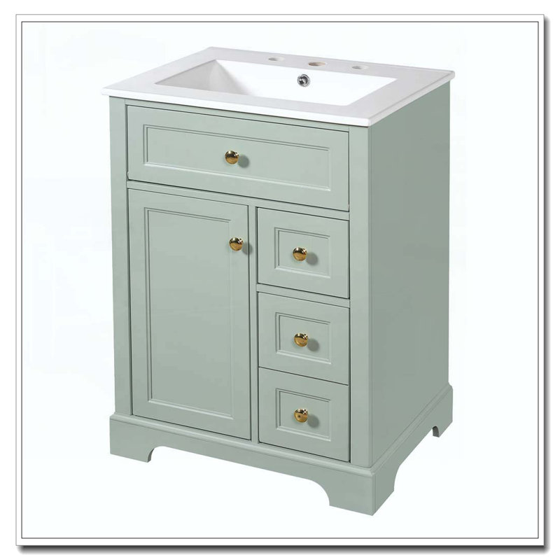 24''Bathroom Vanity with Sink, Green
