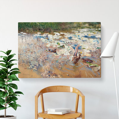 Wild Ducks by Bruno Liljefors - Wrapped Canvas