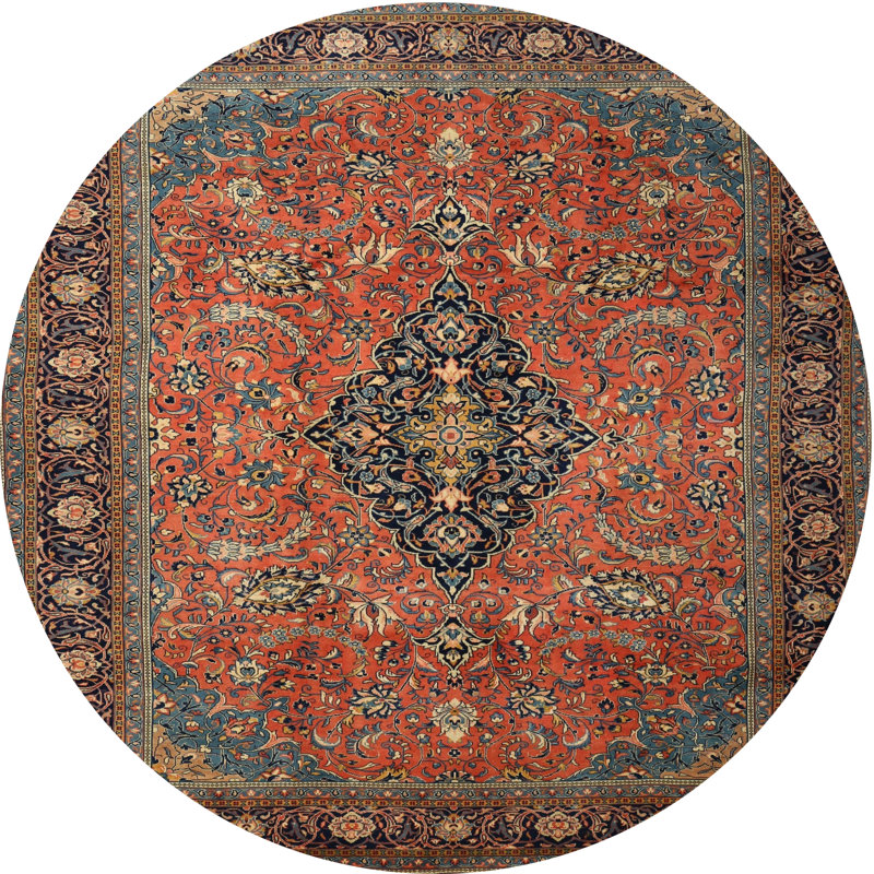 Cassand Oriental Indoor Rug, Round 4'