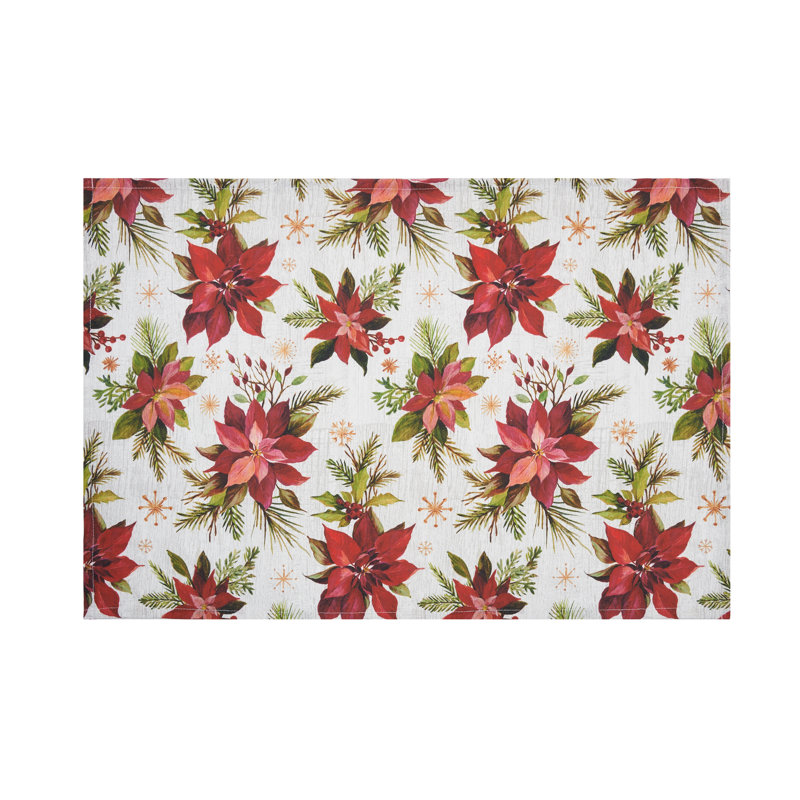 Poinsettia Christmas Towel