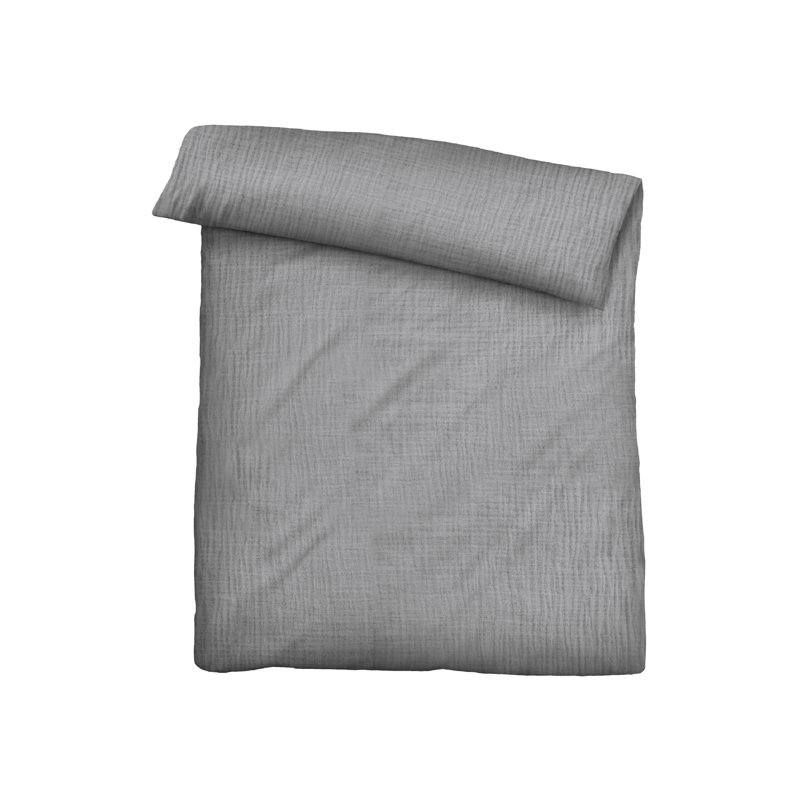 100% Cotton 86 Tc 2 Piece Duvet Cover Set, 135 x 200 cm - 1 Pillowcase (80 x 80 cm), Grey