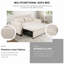 Très grand canapé-lit en tissu 2 en 1 de 61 po, canapé double avec sac de rangement, structure en fer renforcé, dossier et coussins réglables, convient aux chambres à coucher, aux salons et aux espaces extérieurs-1427953526-1427953417