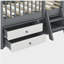 Structure de lit simple en bois, gris