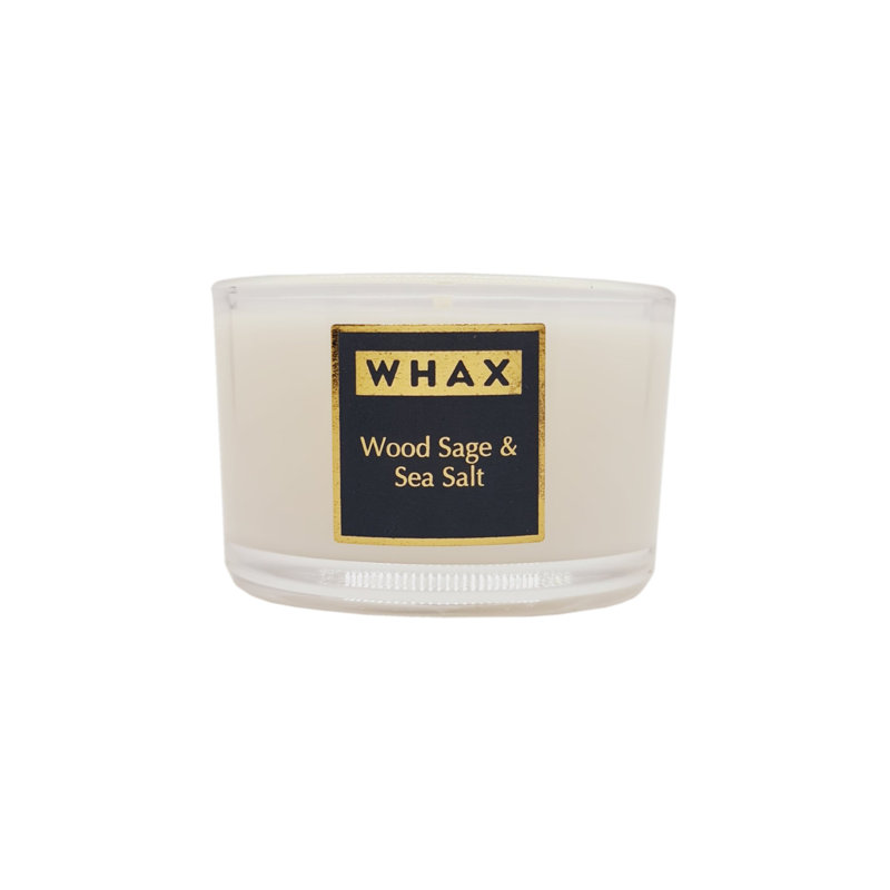 Wood Sage And Sea Salt Scented Jar Candle with Glass Holder