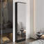 Shoe Rack, Mirror, Five Interior Shelves, Single Door Cabinet-2026700284