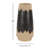 Lona Porcelain Ceramic Decorative Black Vase with Terracotta Details-1376939873