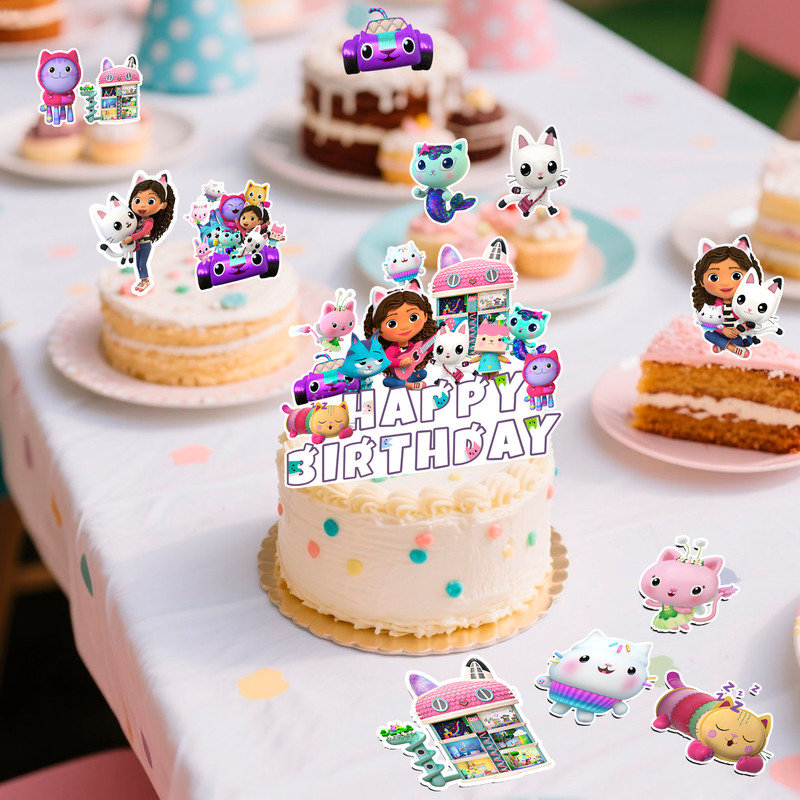 Caricature de gâteau de maison de poupée, 13 pièces