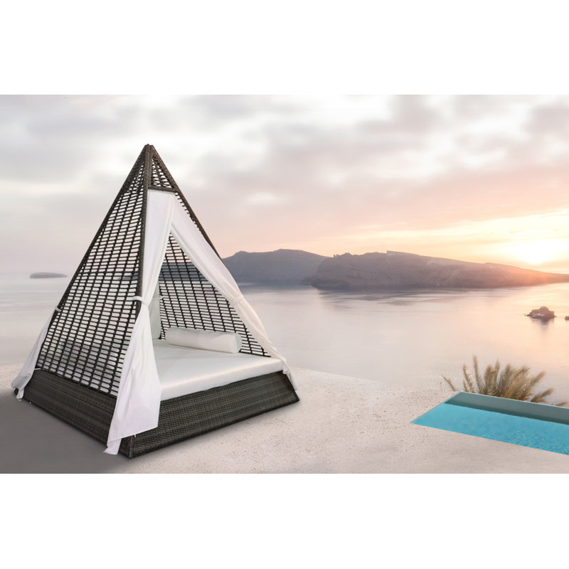 79'' Wide Premium All-Weather Wicker Patio Daybed with Cushions, Standard
