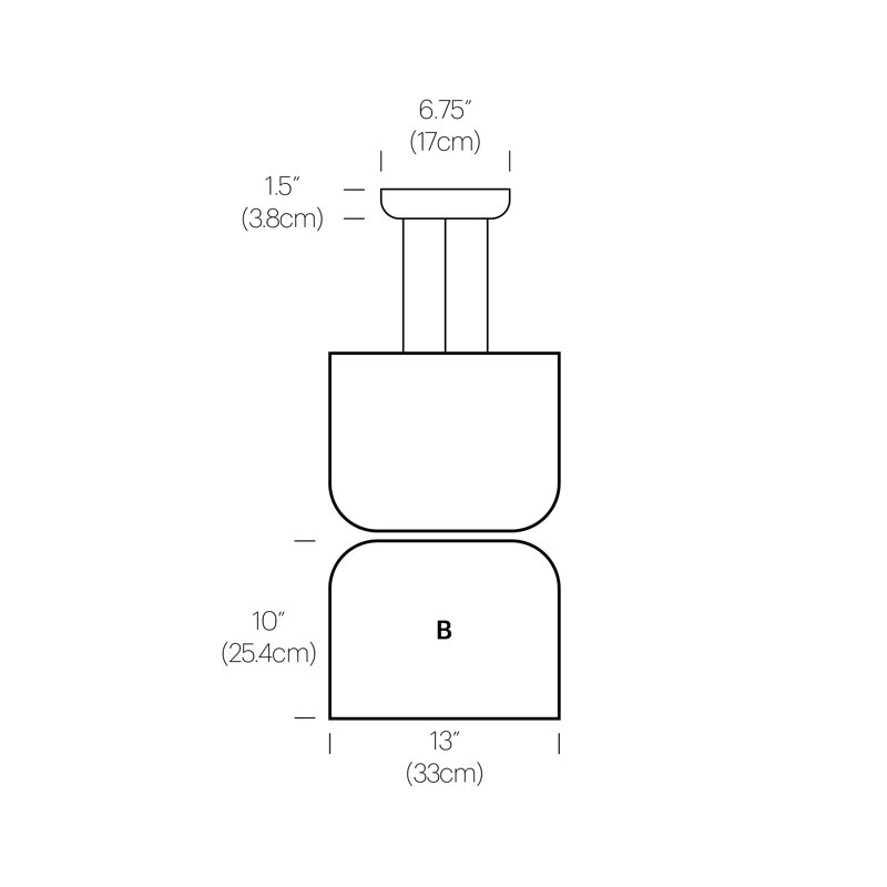 Luminaire suspendu géométrique à 2 lumières Totem
