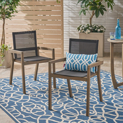 Mullenix Patio Dining Chair Armchair by George Oliver