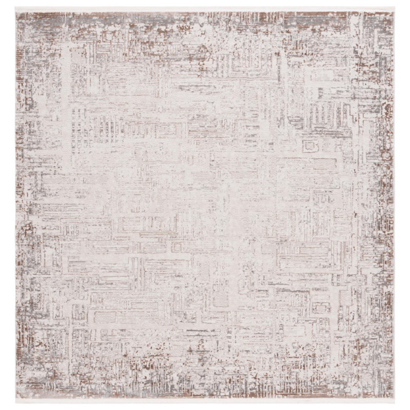 Anaylah Performance Abstract Rug, Square 6'7"