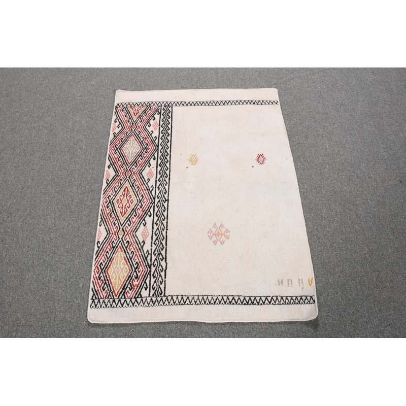 Tapis de porte turc rétro tissé à la main avec des motifs géométriques aux couleurs vives pour une décoration bohémienne
