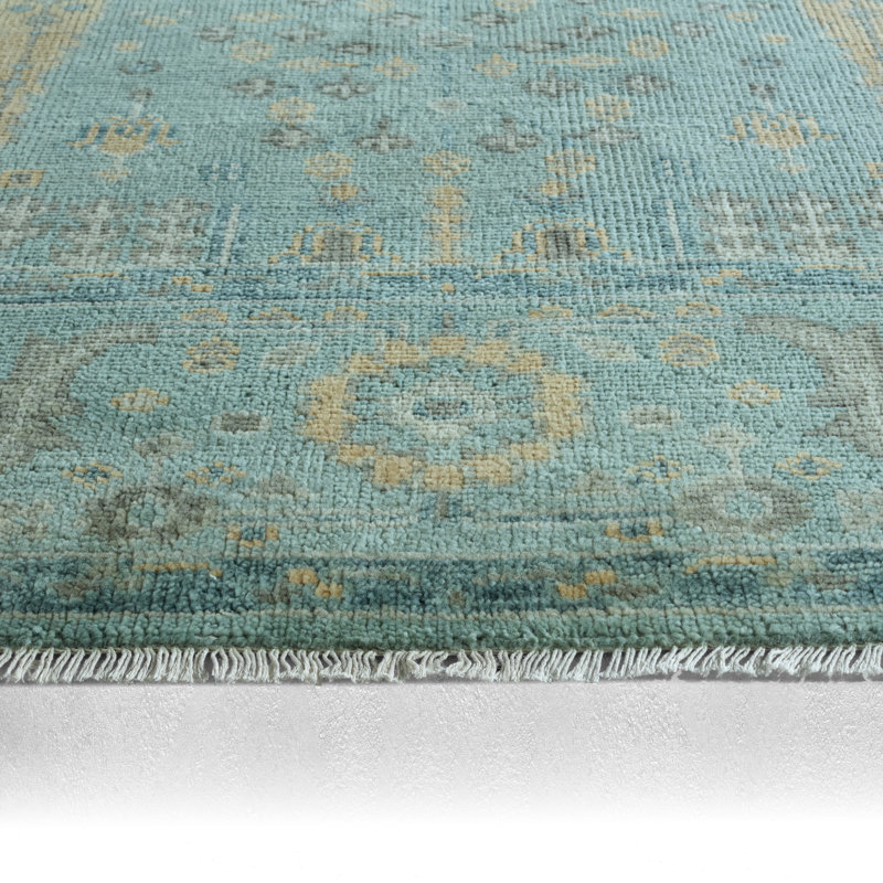 Jaipur Living Rehema SLN22 Handknotted Floral Blue Area Rug (8'6"x11'6"), Rectangle 8' x 10'