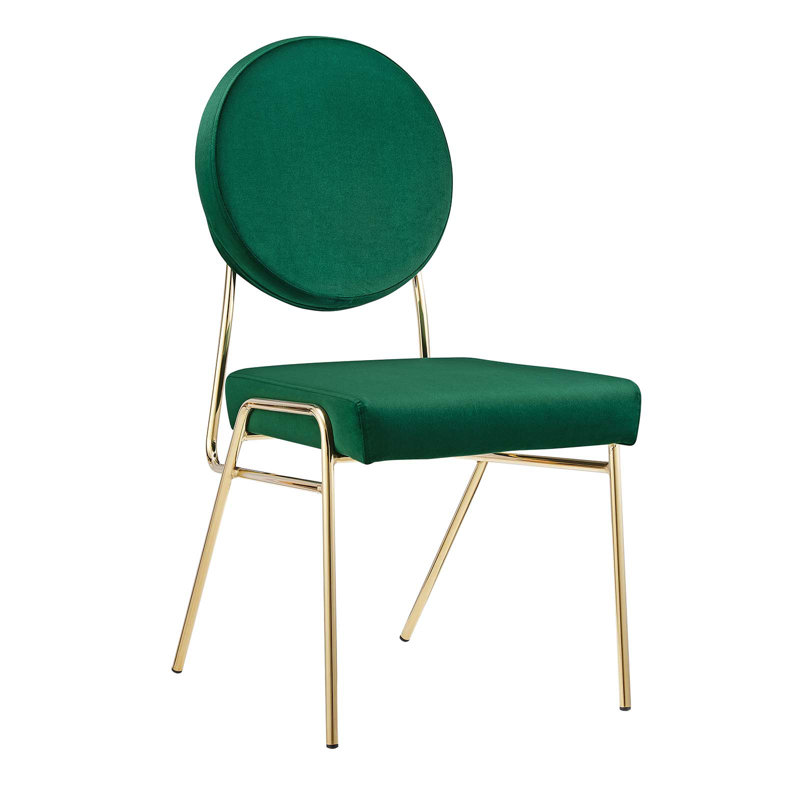 Chaises d'appoint Craft Performance de Modway, Or, Velours gris, 1