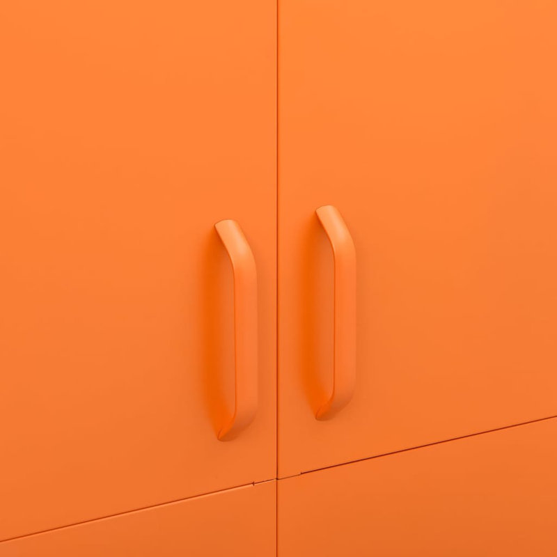 Branwell 2 Door Steel Wardrobe, Orange