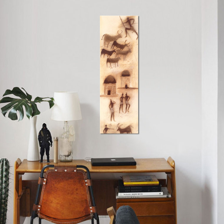 « africain impression i », impression sur toile, H 60 po x l 20 po x P 1,5 po, Toile tendue