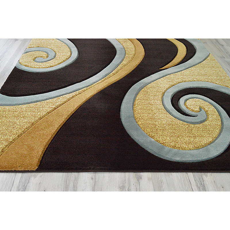 Ena Performance Abstract Indoor Rug, Runner 2' x 4'