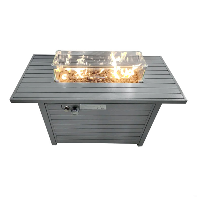 Steel Propane Outdoor Fire Pit Table With Lid
