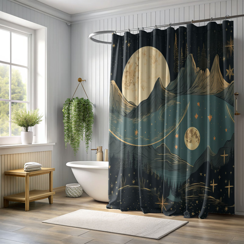 Rideau de douche Amea, H 74 po x l 71 po