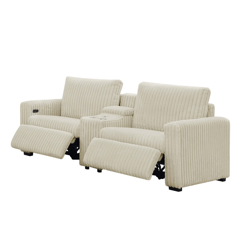 Rycusal Power Recliner Loveseat, Beige