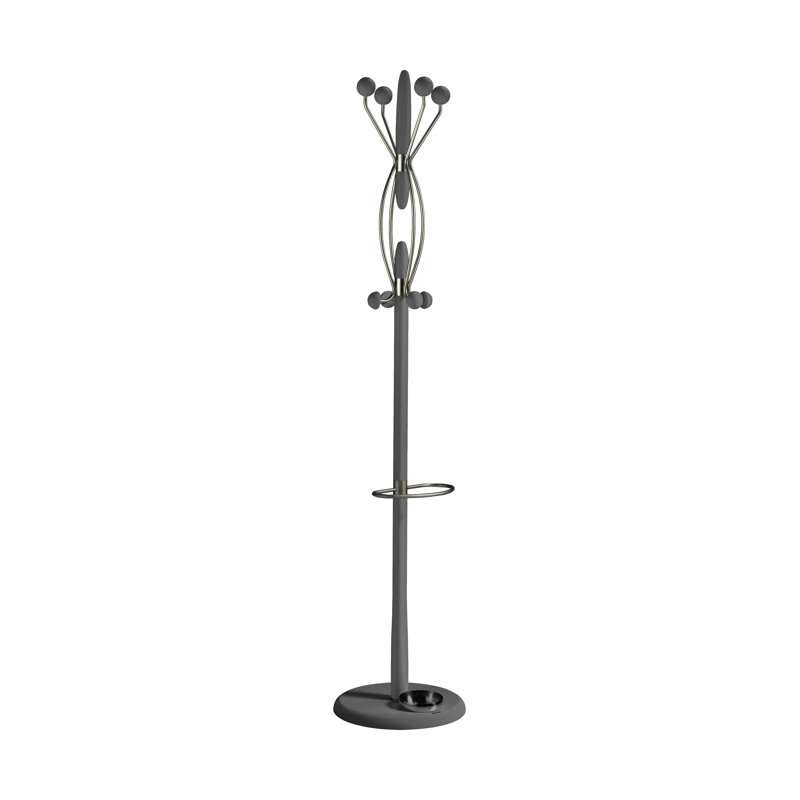 Belew Freestanding 8 - Hook Coat Rack, Grey