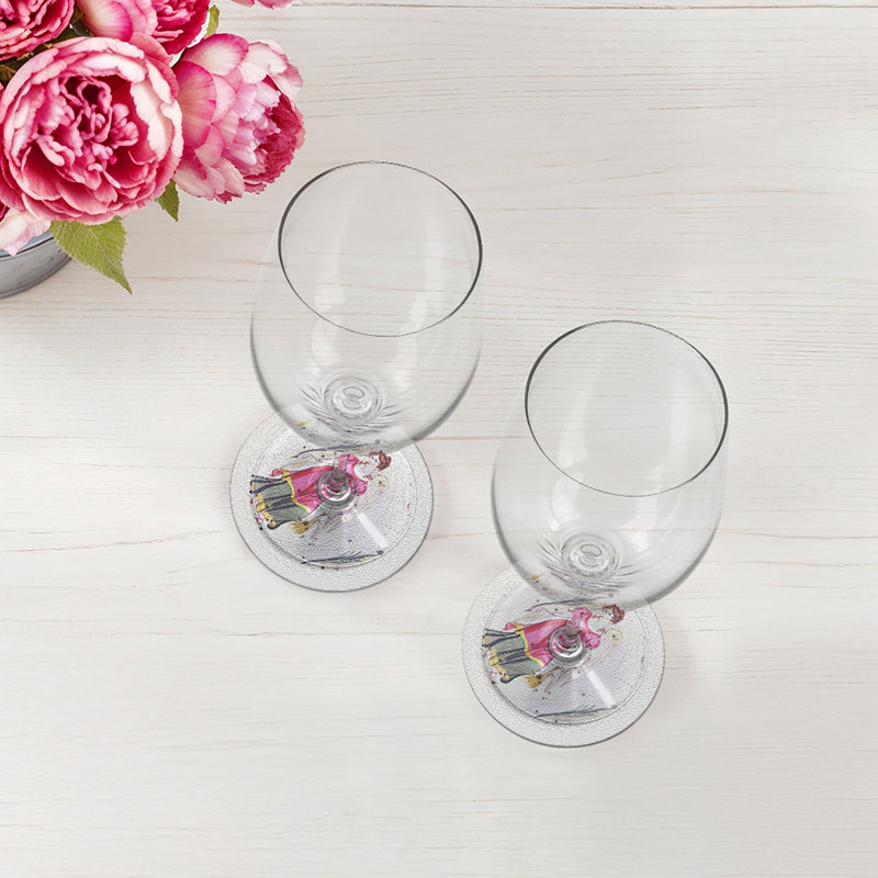 Sous-verres ronds Zodiac, Blanc