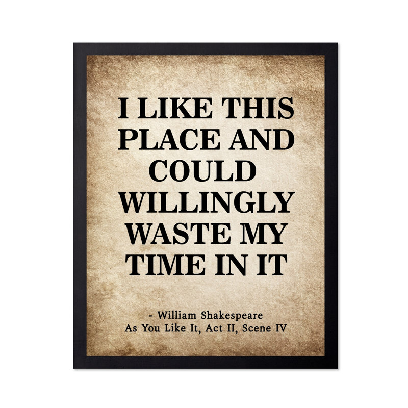 I Like This Place, H 11 po x l 14 po, Affiche, Black Framed